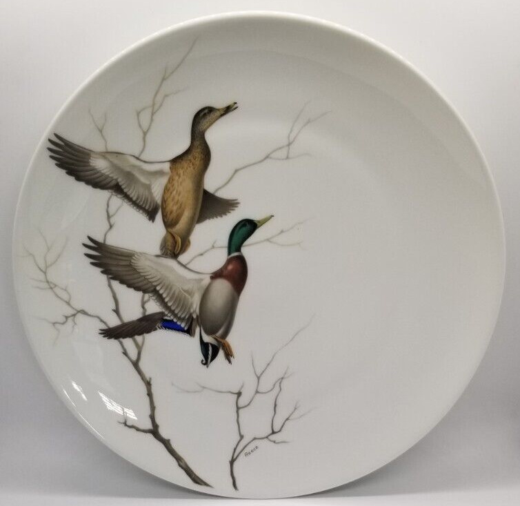 LIMOGES Maynard Reece Mallards Bird Art Plate Numbered France Plate 12\