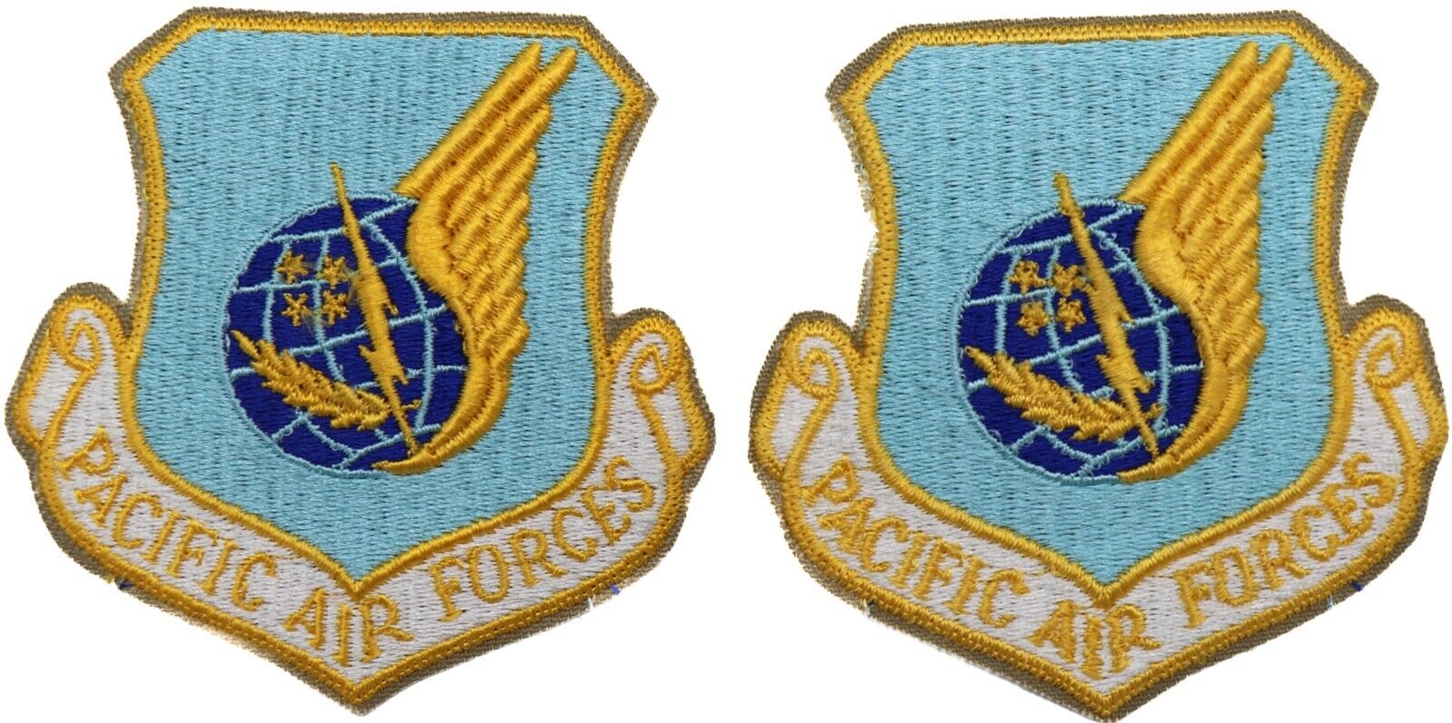 2 US Pacific Air Forces Command USAF Sleeve Patch PACAF Full Color Uniform
