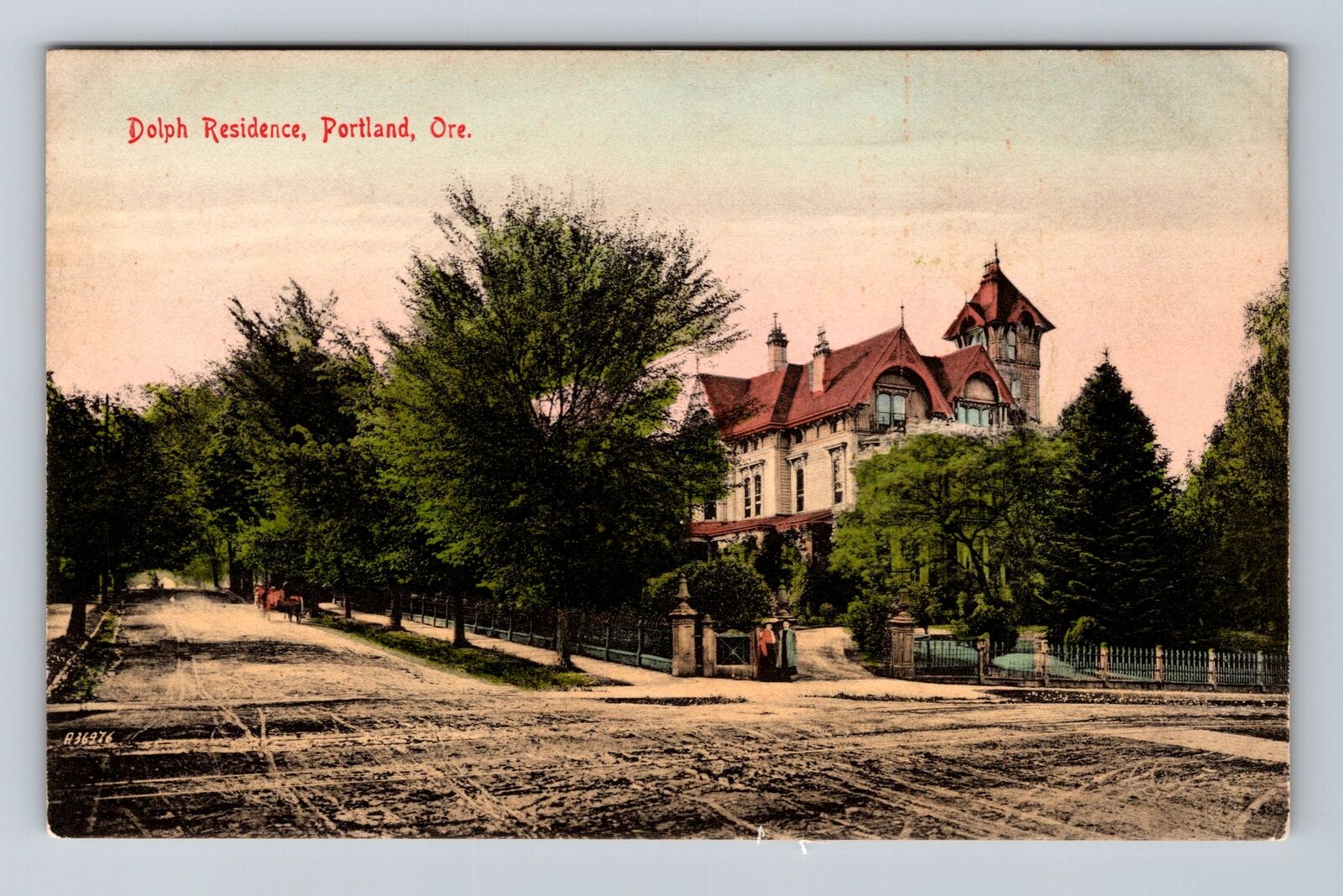 Portland OR-Oregon, Dolph Residence, Antique, Vintage Postcard