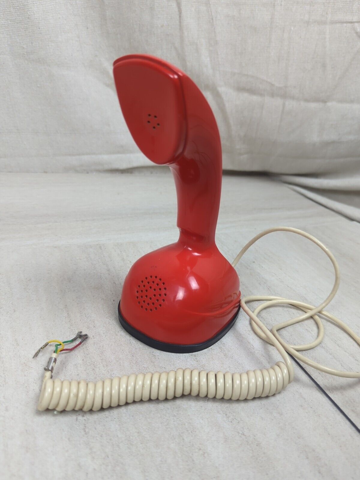 Vintage Ericofon Cobra Rotary Dial Telephone Mandarin Red North Electric Co, OH