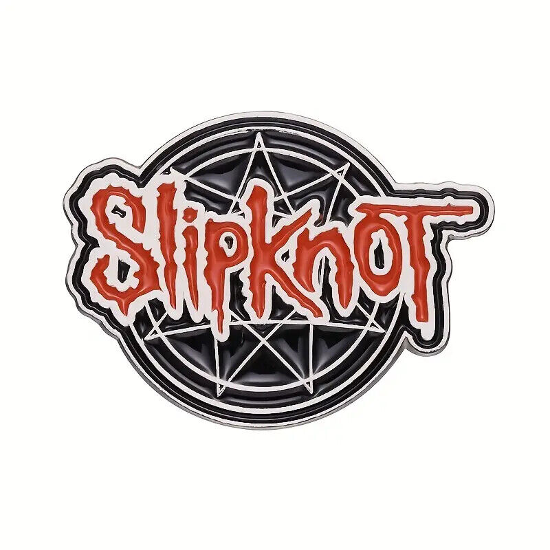 SLIPKNOT Metal Badge enamel Brooch Pin Rock jacket lapel Jordison Iowa Nu Groove