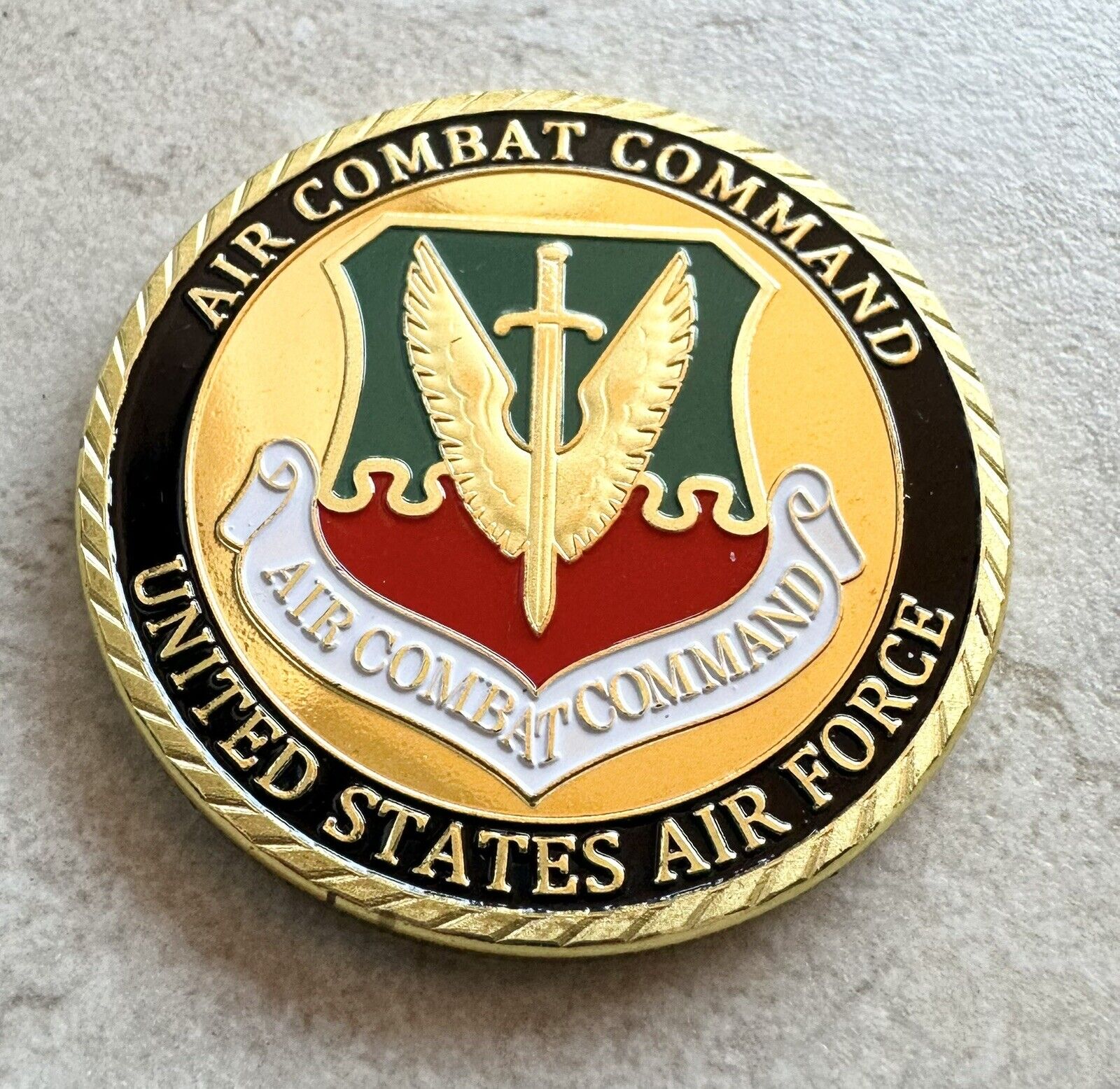 U S AIR FORCE AIR COMBAT COMMAND Challenge Coin 
