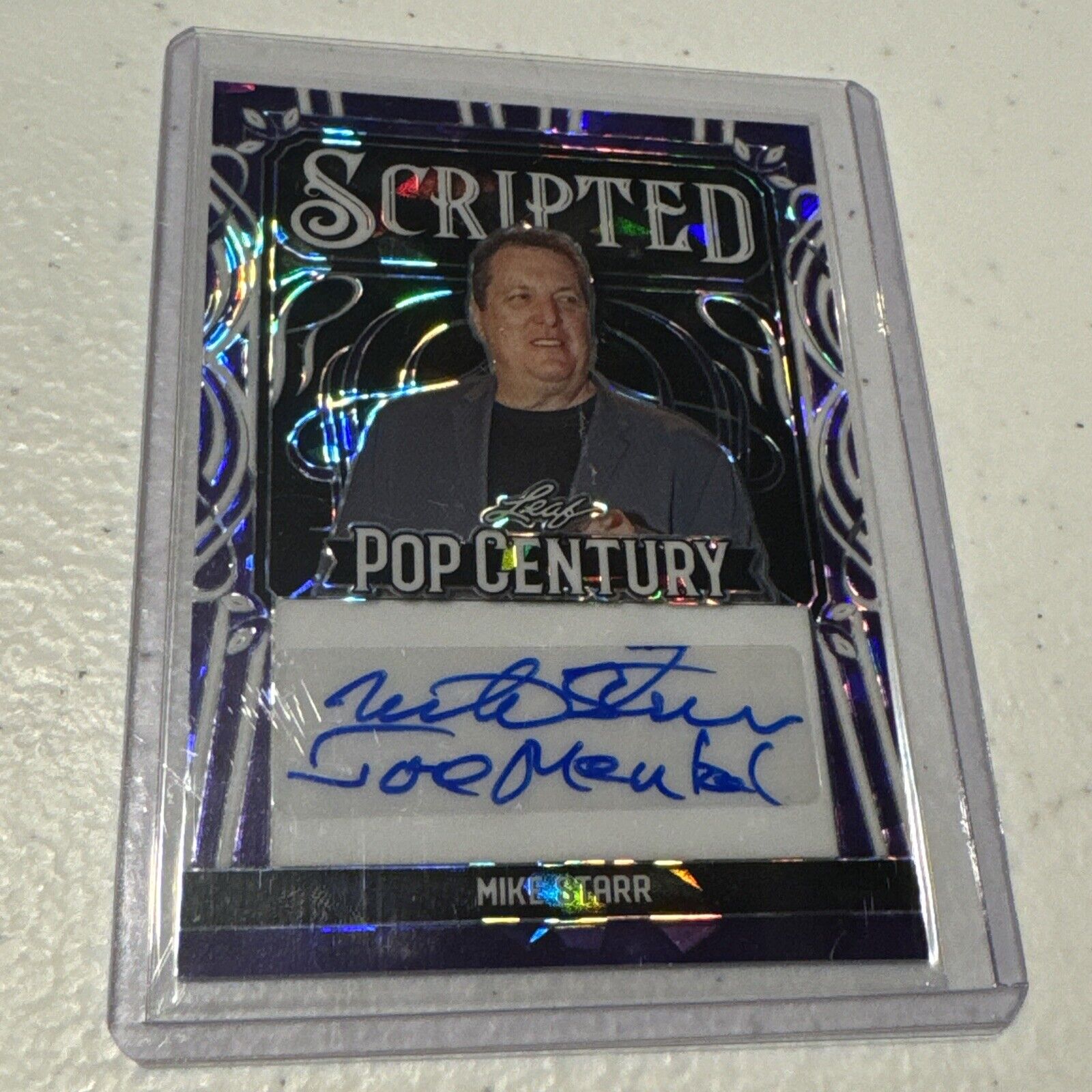 2024 Leaf Metal Pop Century Mike Starr Scripted Purple Cracked Ice Auto #2/8