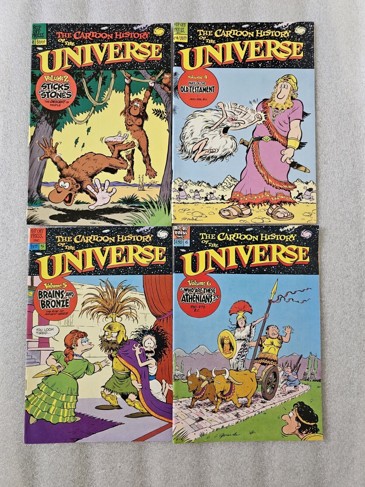 Cartoon History of the Universe Comics #2, 4, 5, 6, 1979-1981