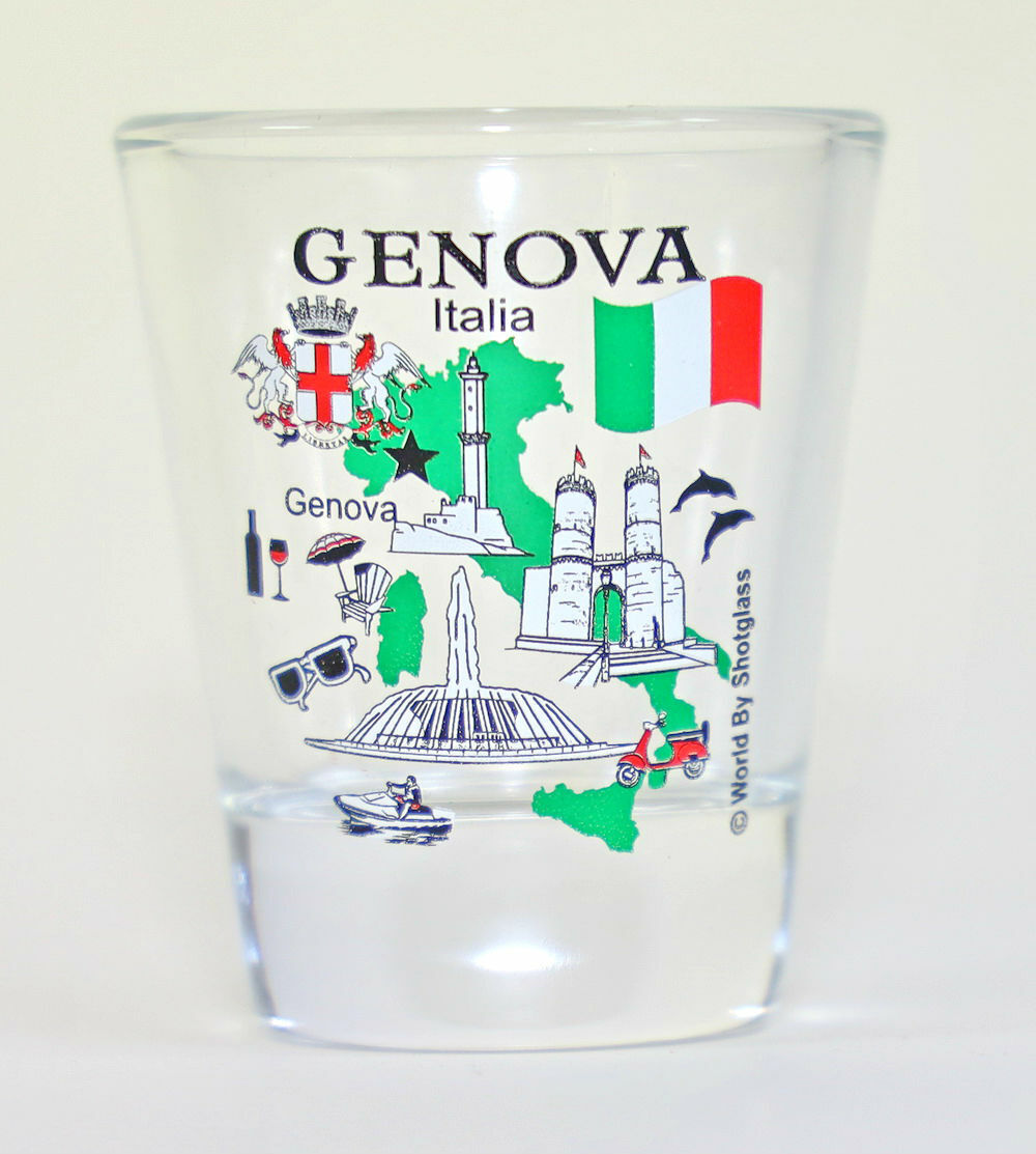 GENOA (GENOVA) ITALY GREAT ITALIAN CITIES COLLECTION SHOT GLASS SHOTGLASS