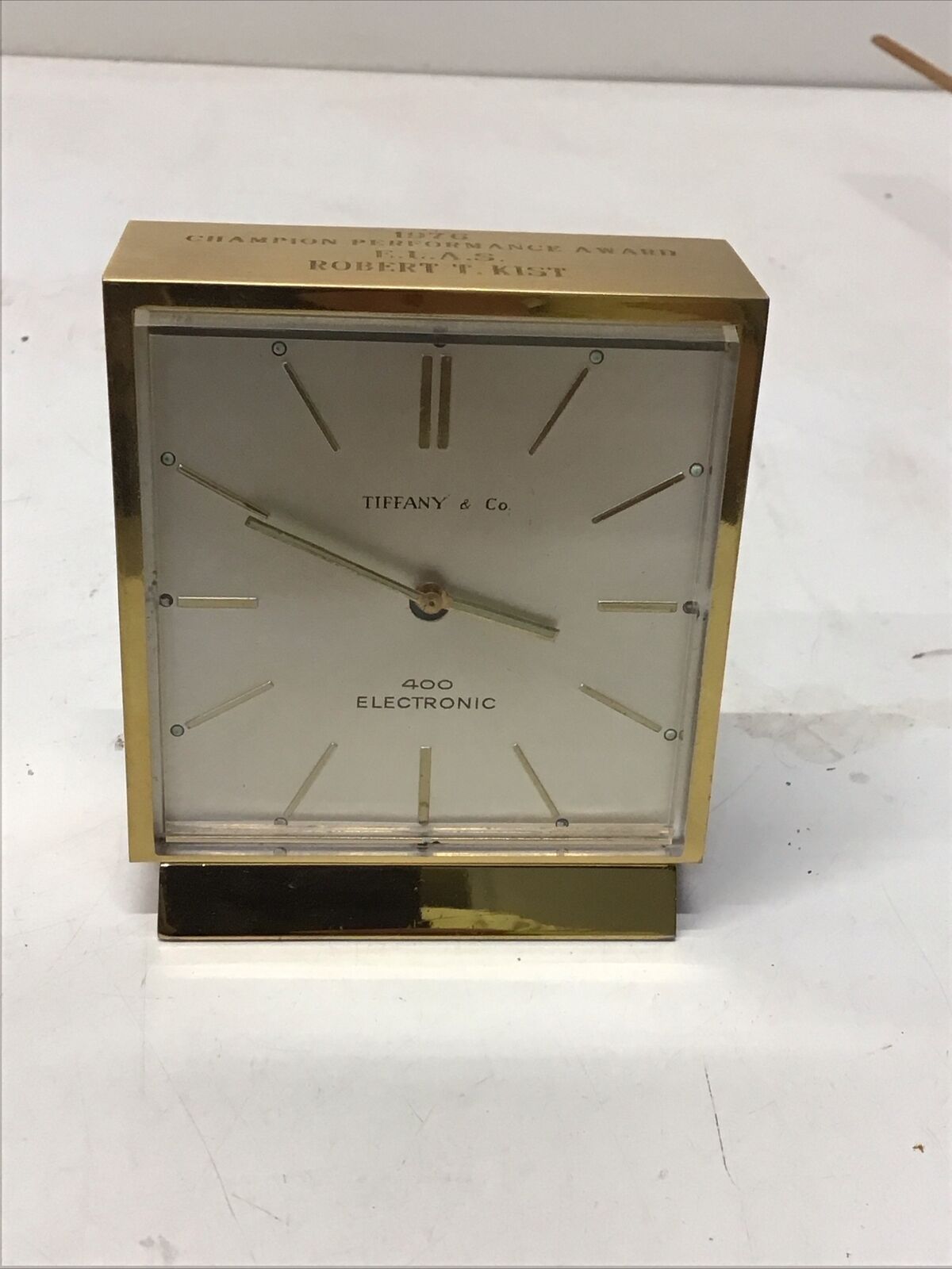 Small Tiffany & Co 400 Electronic Bayard France 5 Jewels Battery Clock