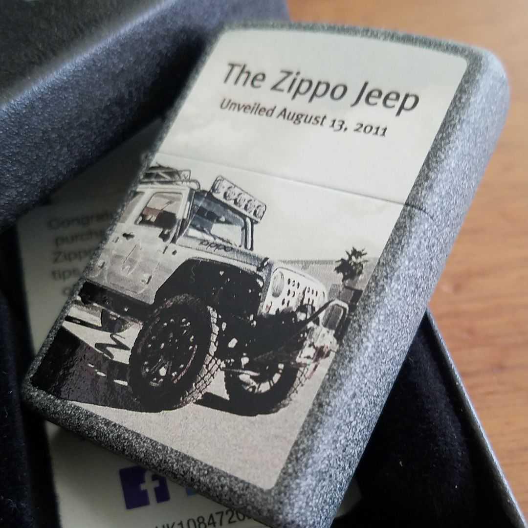 Zippo Oil Lighter Jeep Elford Wrangler