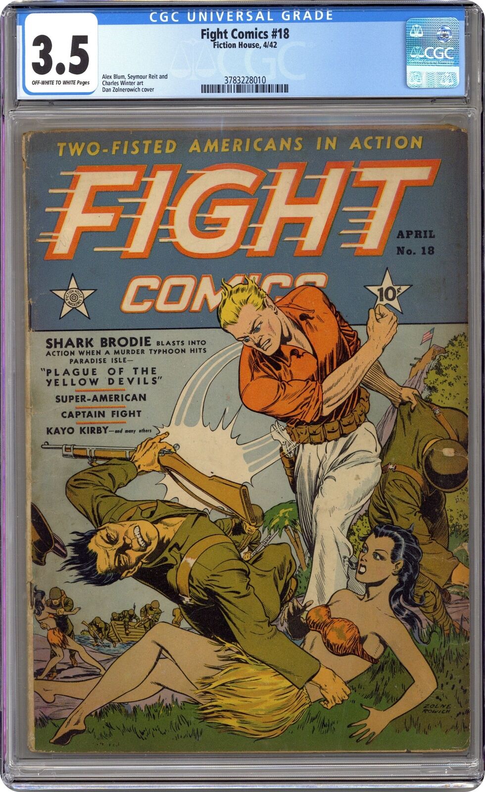 Fight Comics #18 CGC 3.5 1942 3783228010