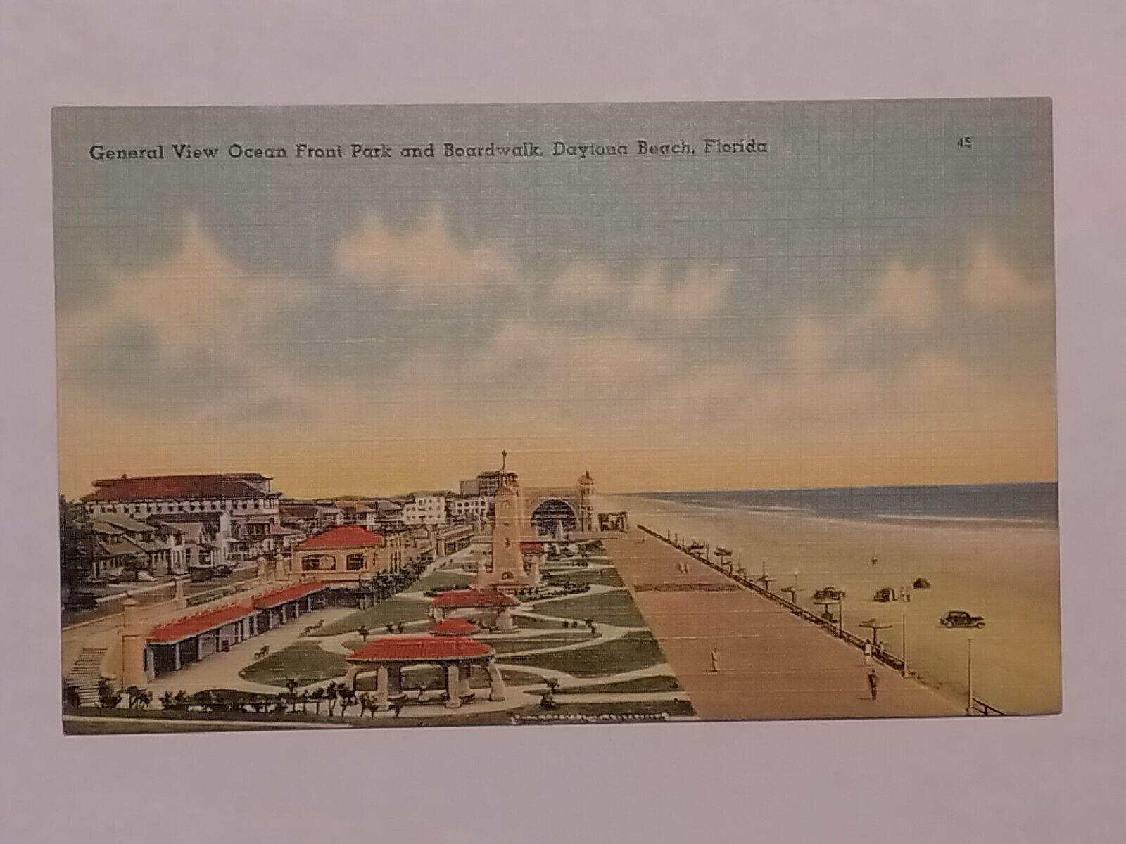 Daytona Beach Ocean Front Park Boardwalk   Postcard