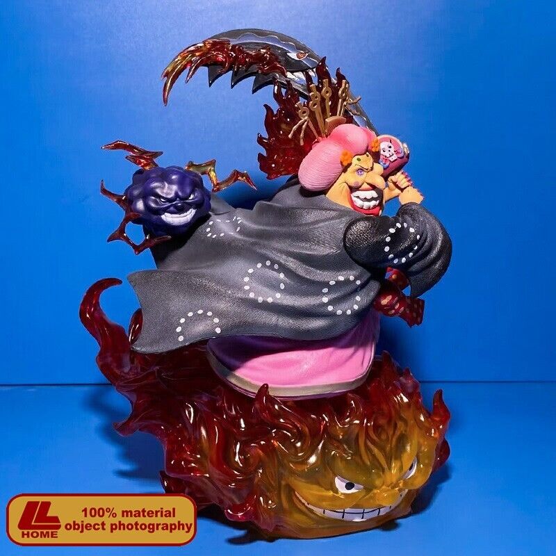 Anime OP Four Emperors Charlotte Linlin BIG MOM Fight Figure Statue toy Gift