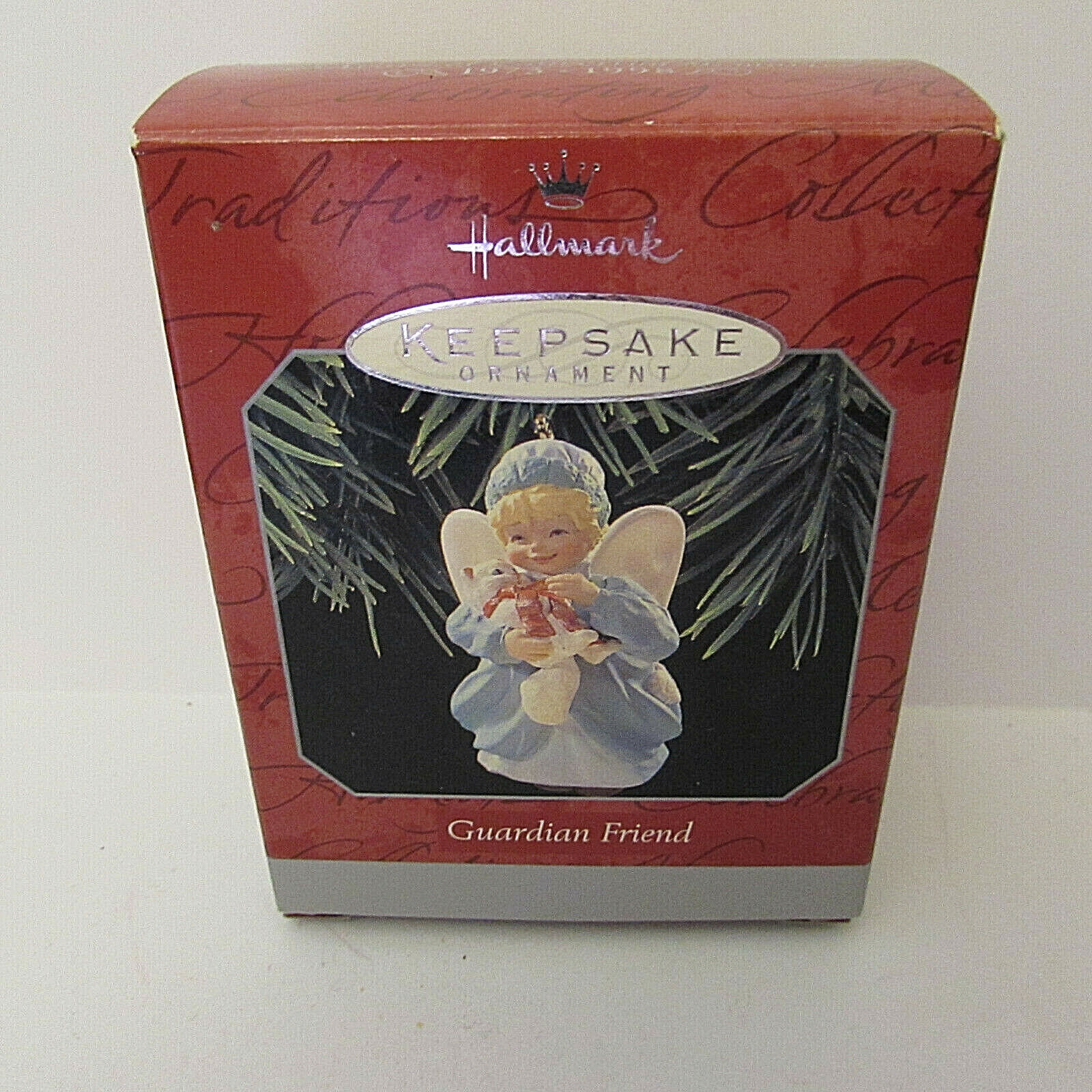 Vintage Hallmark Christmas Ornament Guardian Angel 25th anniversary 1998