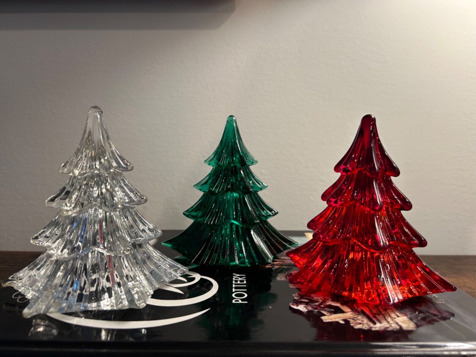 Viking Glass Christmas Tree Lot of 3, 4.5\