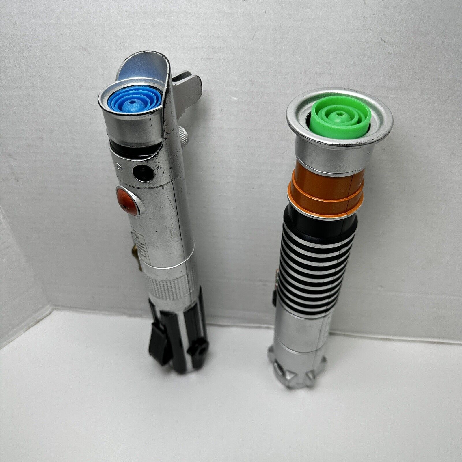 Hasbro Star Wars Lightsaber Lot of 2 Green and Blue - Non Electric