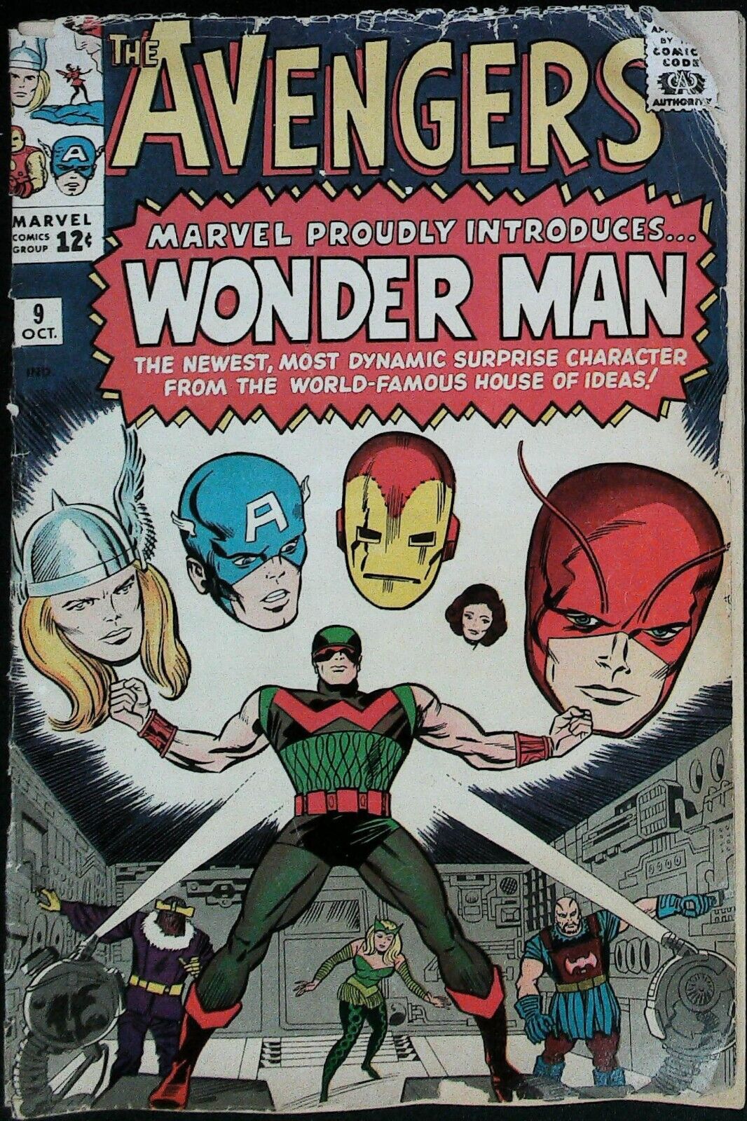 Avengers #9 Vol 1 (1964) KEY *1st Appearance of Wonder Man* - Good