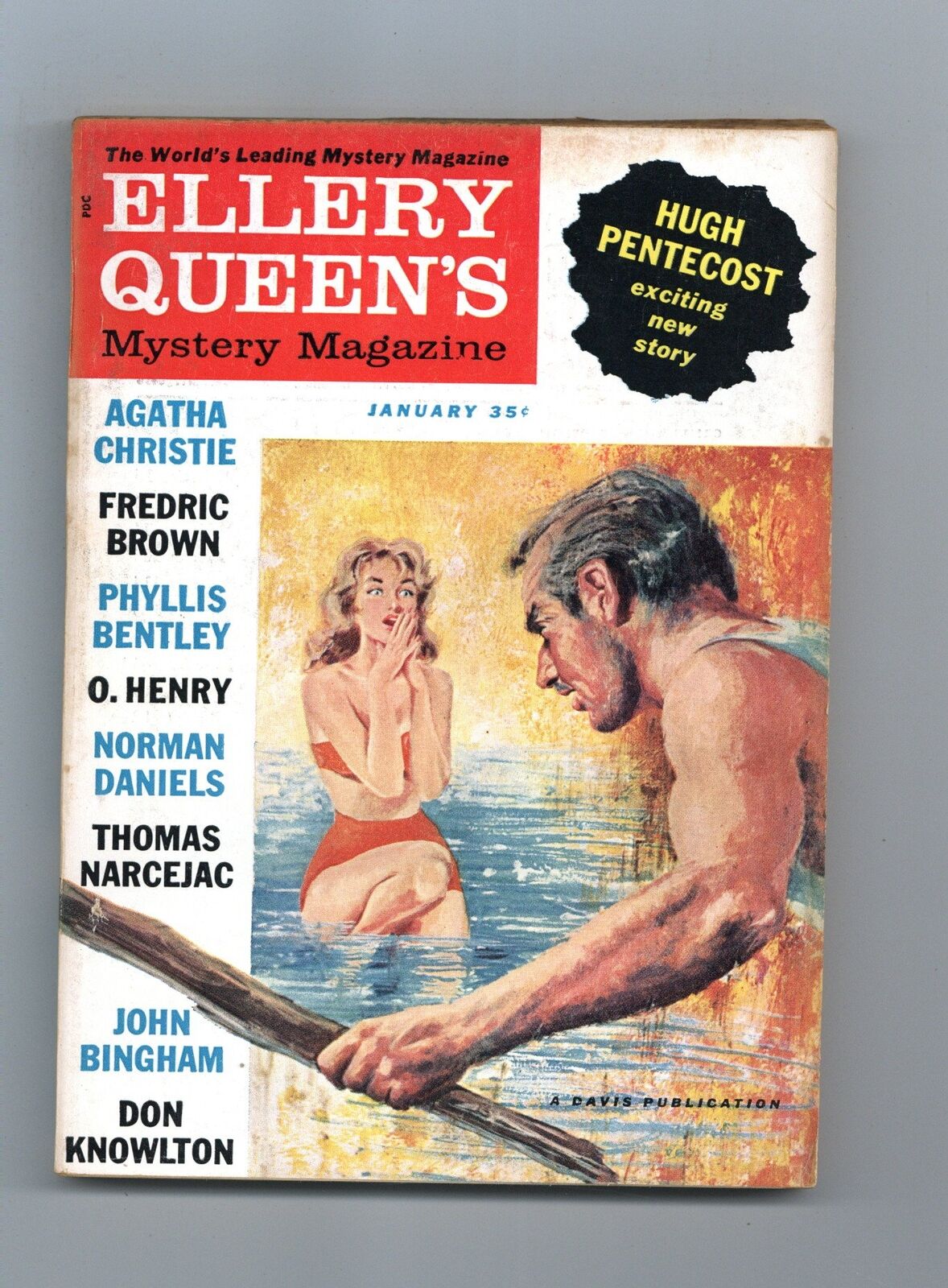 Ellery Queen's Mystery Magazine Vol. 37 #1 FN+ 6.5 1961