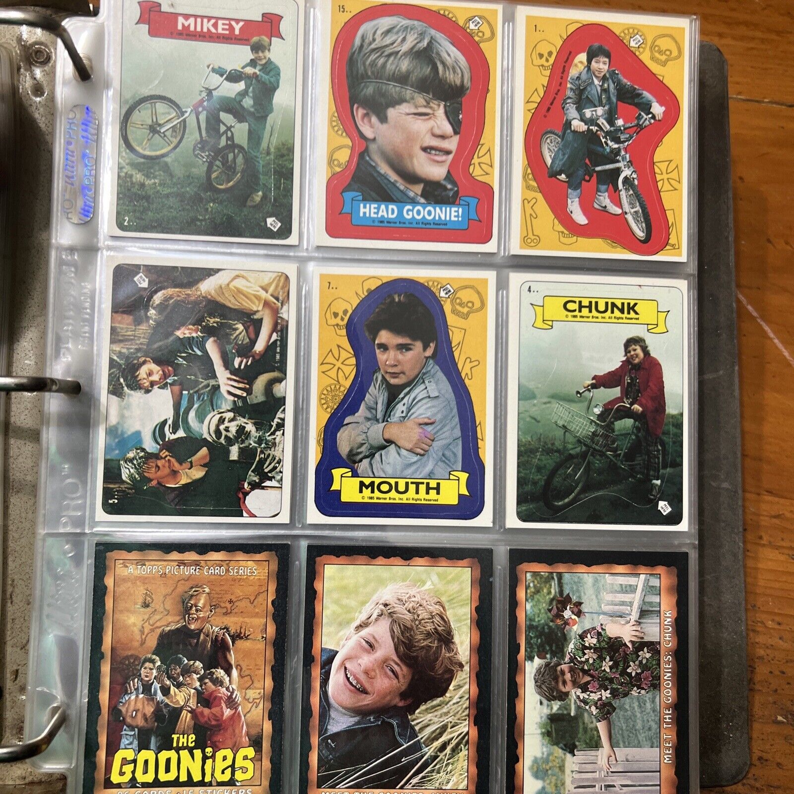1985 Topps The Goonies Movie Complete Card Set 86/86 & Stickers 22/22 Sharp
