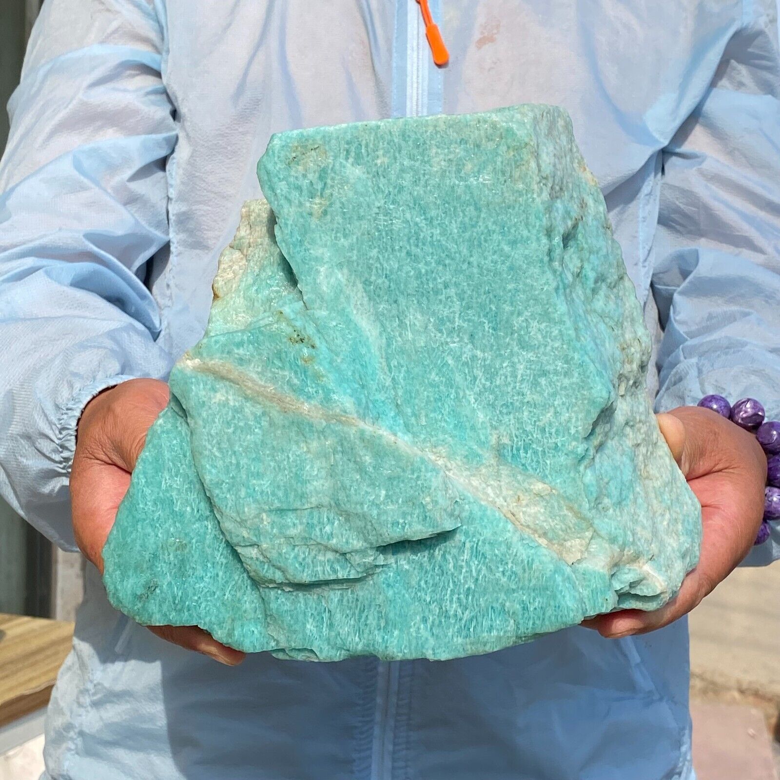 11.8LB Large Rough Natural Amazonite Blue Green Quartz Crystal Mineral Specimen