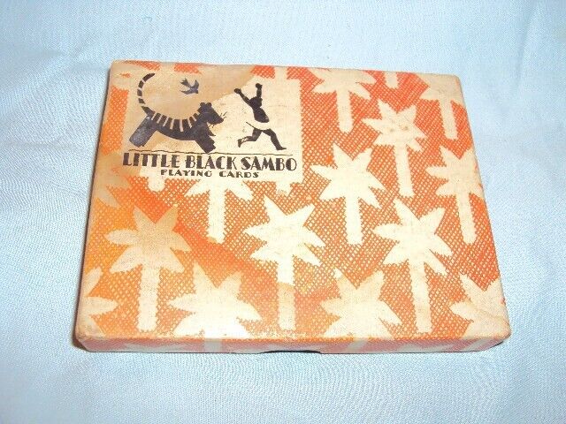 Two VERY OLD Decks Little Black Sambo Playing Cards in Box by Minerva Made USA
