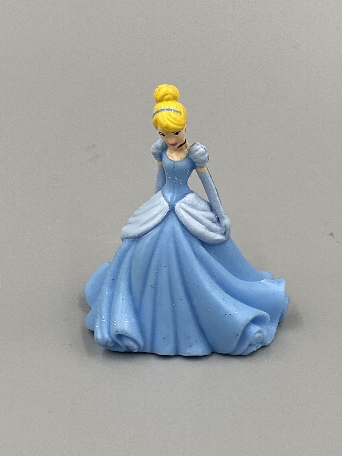Disney Princess Cinderella PVC 2.25” Figure Blue Dress Gown Cake Topper