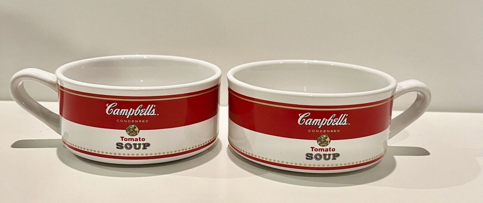 Vintage 1998 Campbell’s Condensed Tomato Soup Bowl Mug  by Houston Harvest set 2