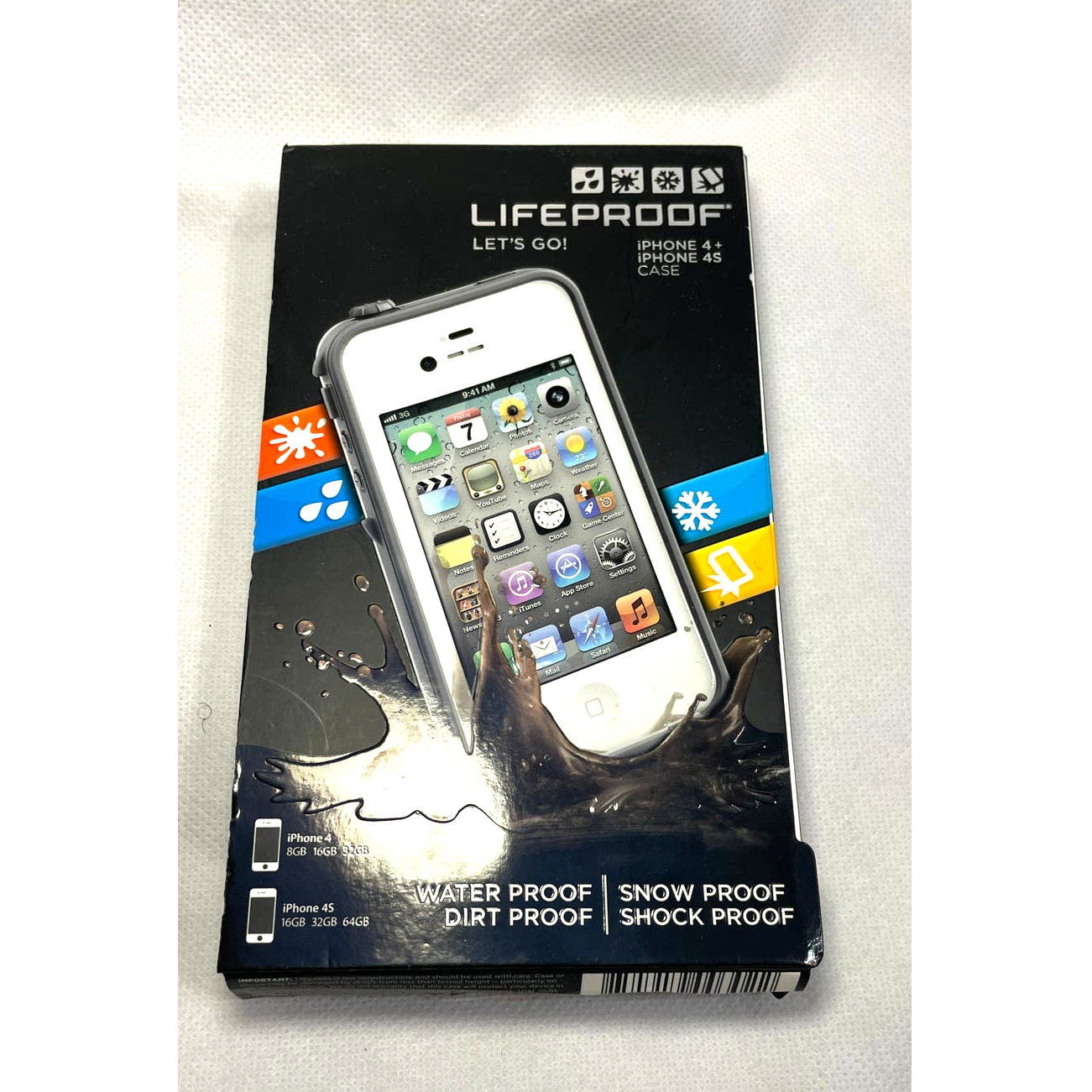 LifeProof Apple iPhone 4/4S Case Gray, White - for Apple iPhone 4, 4S