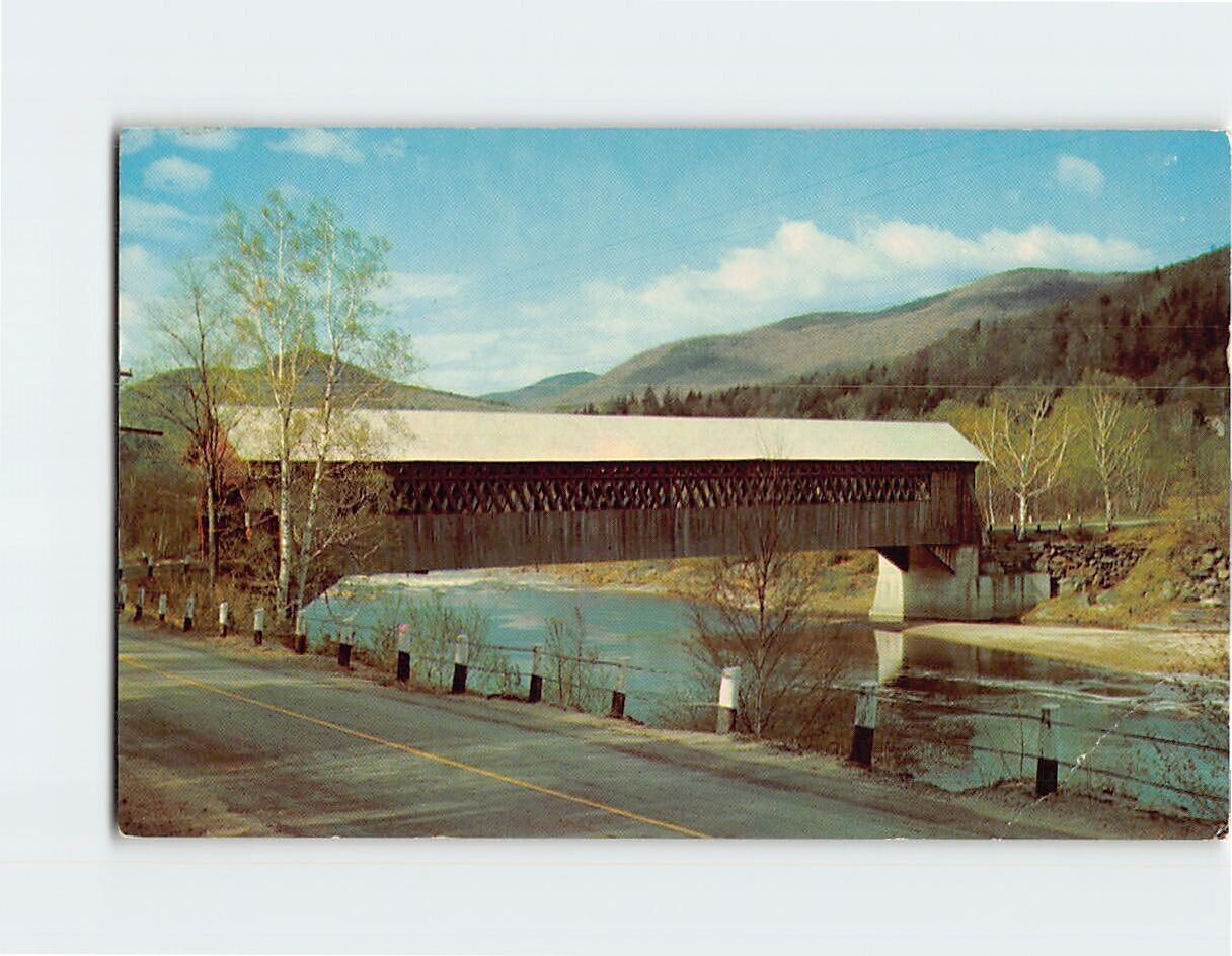 Postcard Covered Bridge Pemigewasset River Woodstock White Mountains NH USA
