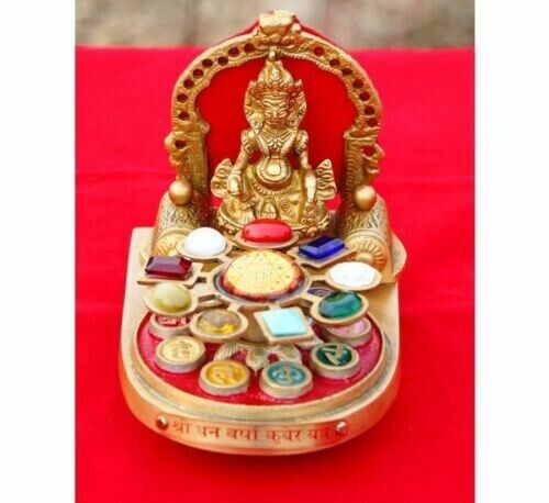 Kuber Dhan Varsha Yantra With Natural Stone For Piece, Success, Wealth In Life 