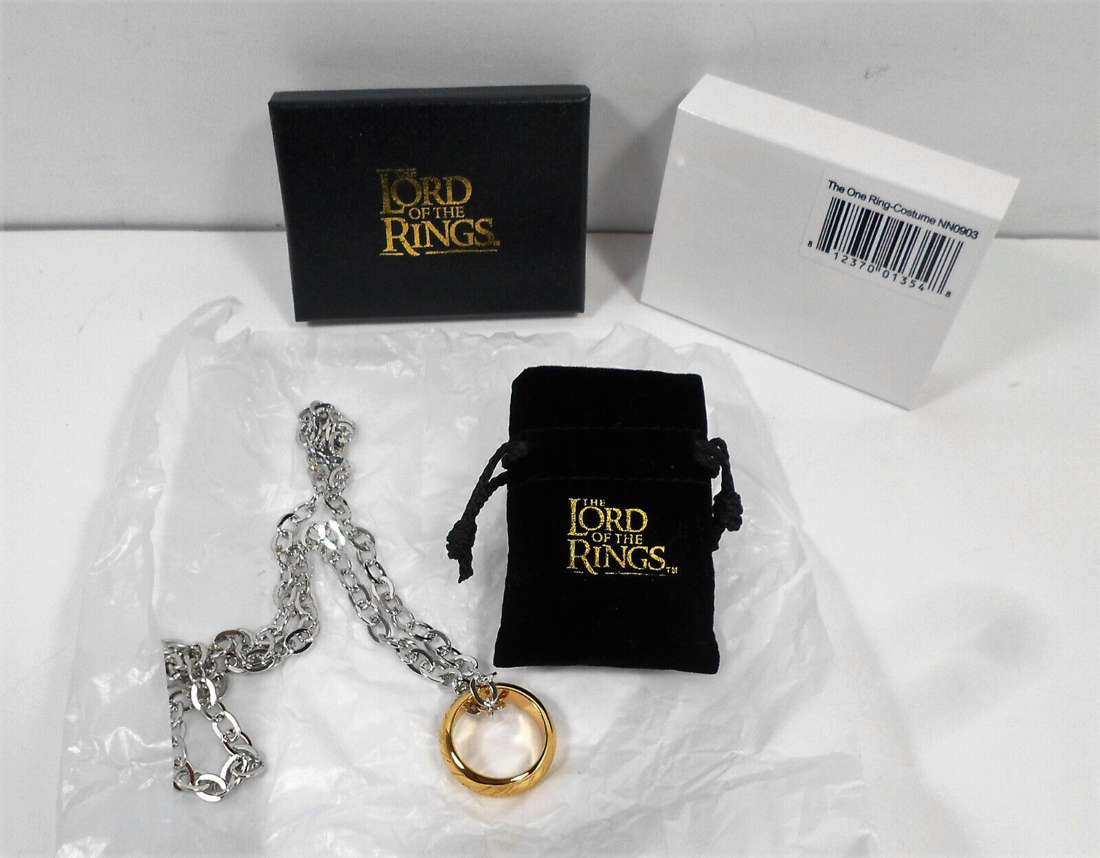 THE NOBLE COLLECTION 2023 LOTR LORD OF THE RINGS THE ONE RING GOLD PLATED NEW