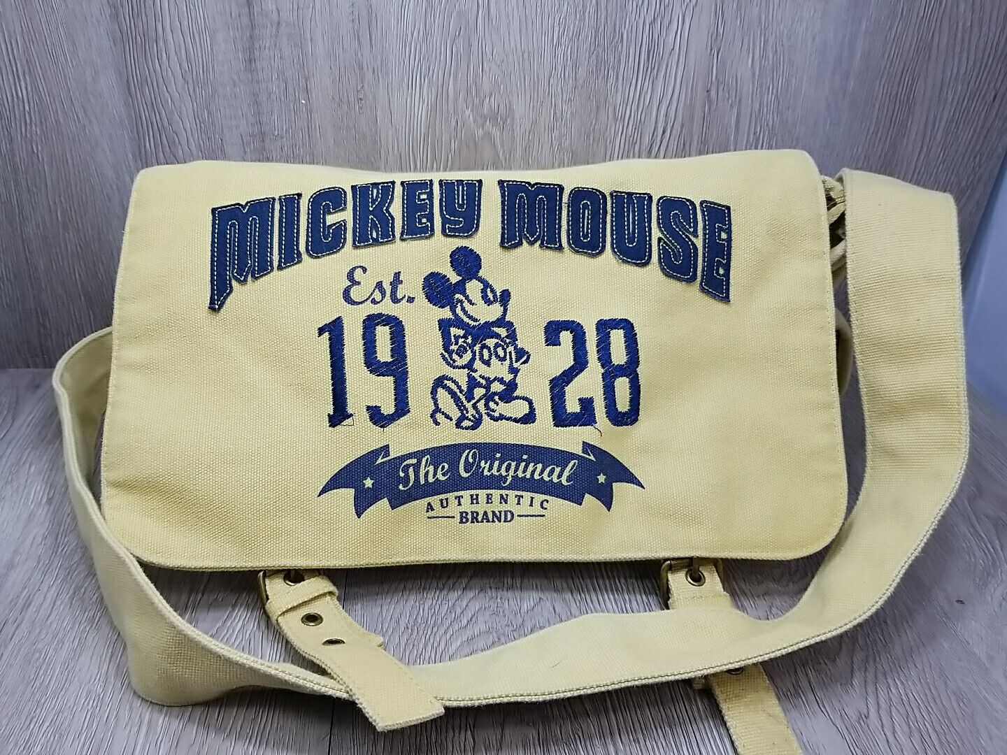 Disney Parks Canvas Messenger Bag Satchel Mickey Mouse Est 1929 Canvas