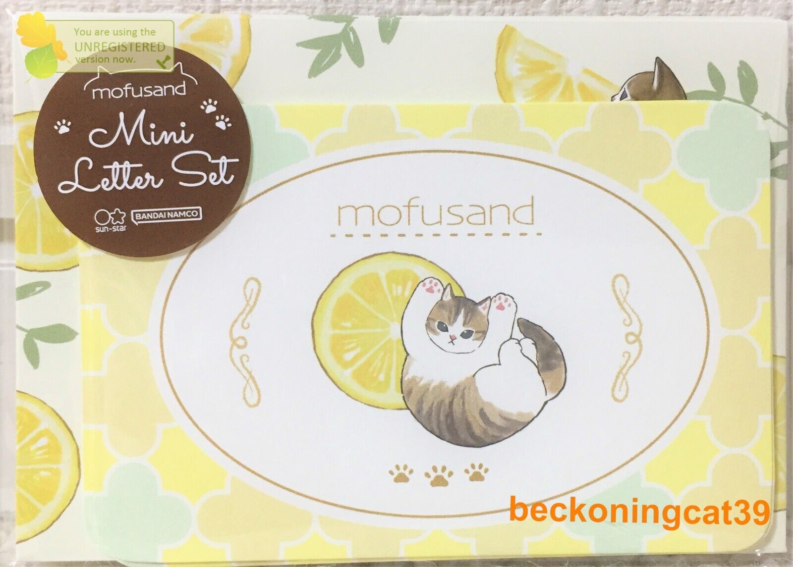 Sun-Star Mofusand Mini Letter 5 & Envelope 5 SET Animal Cat Character MADE JAPAN