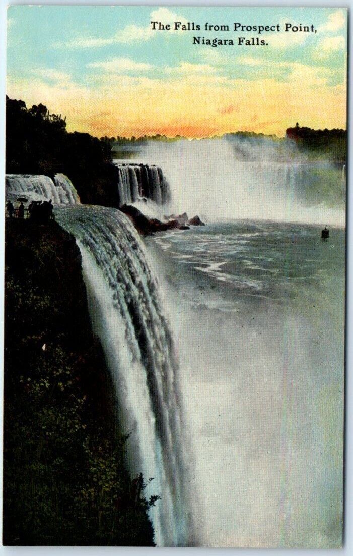 Postcard - The Falls from Prospect Point - Niagara Falls