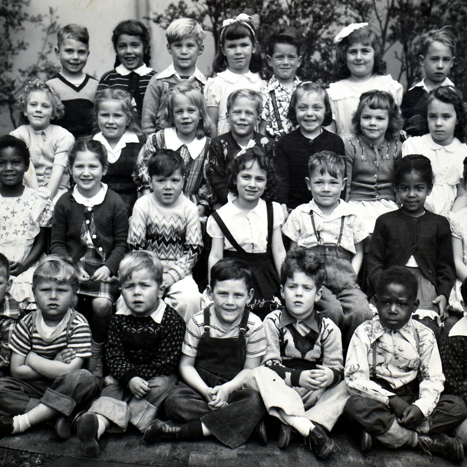 Vintage 1949 San Francisco Elementary School Children Class Photo Photograph