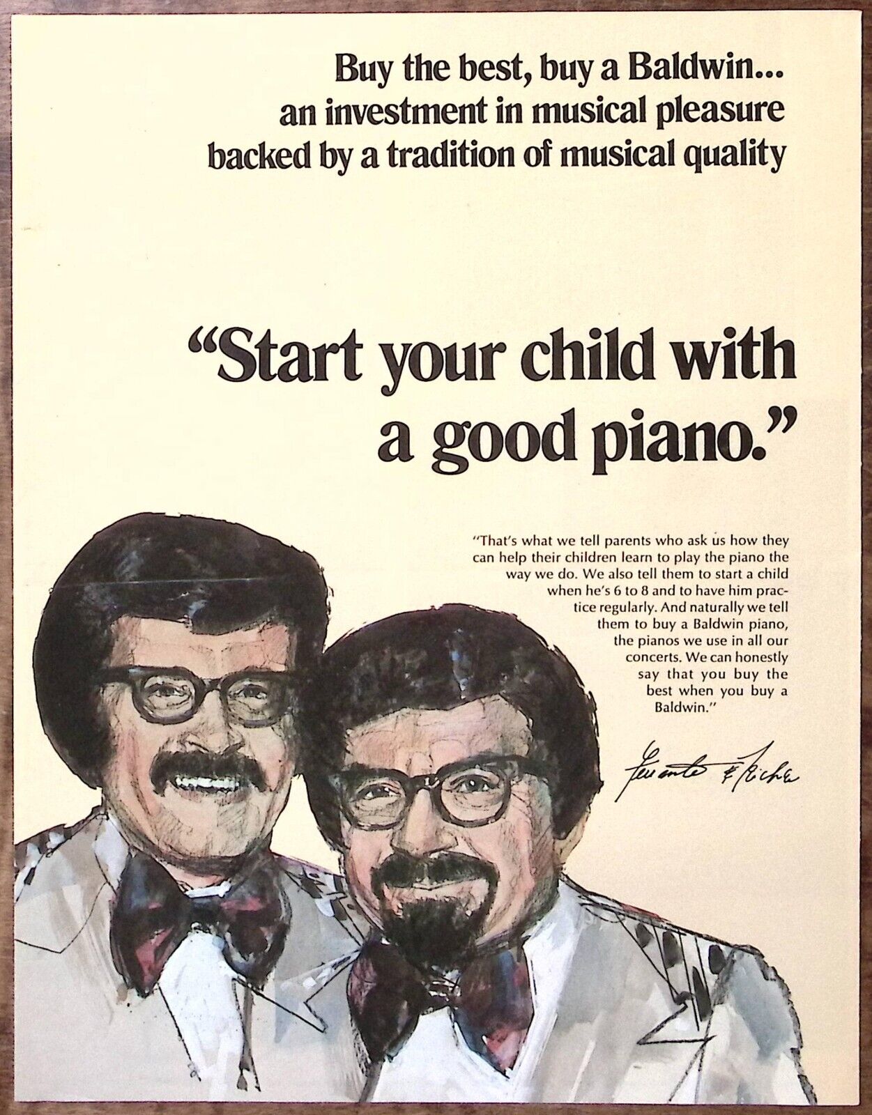 1977 BALDWIN PIANOS CATALOG BROCHURE FERRANTE & TEICHER MANASSAS VA Z5600