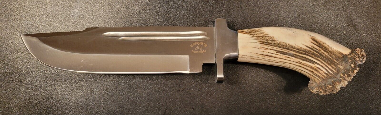 Badass Blades Knives Handmade D2 Steel Bowie Knife Stag Crown Handle- BA474