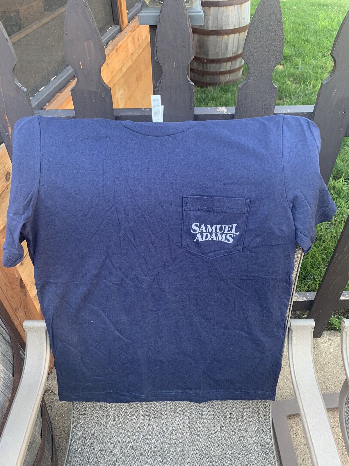 2 FOR 1 BRAND NEW Samuel Sam Adams Boston Beer Company Pocket T-Shirt - Medium