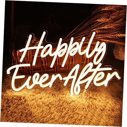 Happily Ever After LED Neon Light Sign Wedding Happily ever after warm white