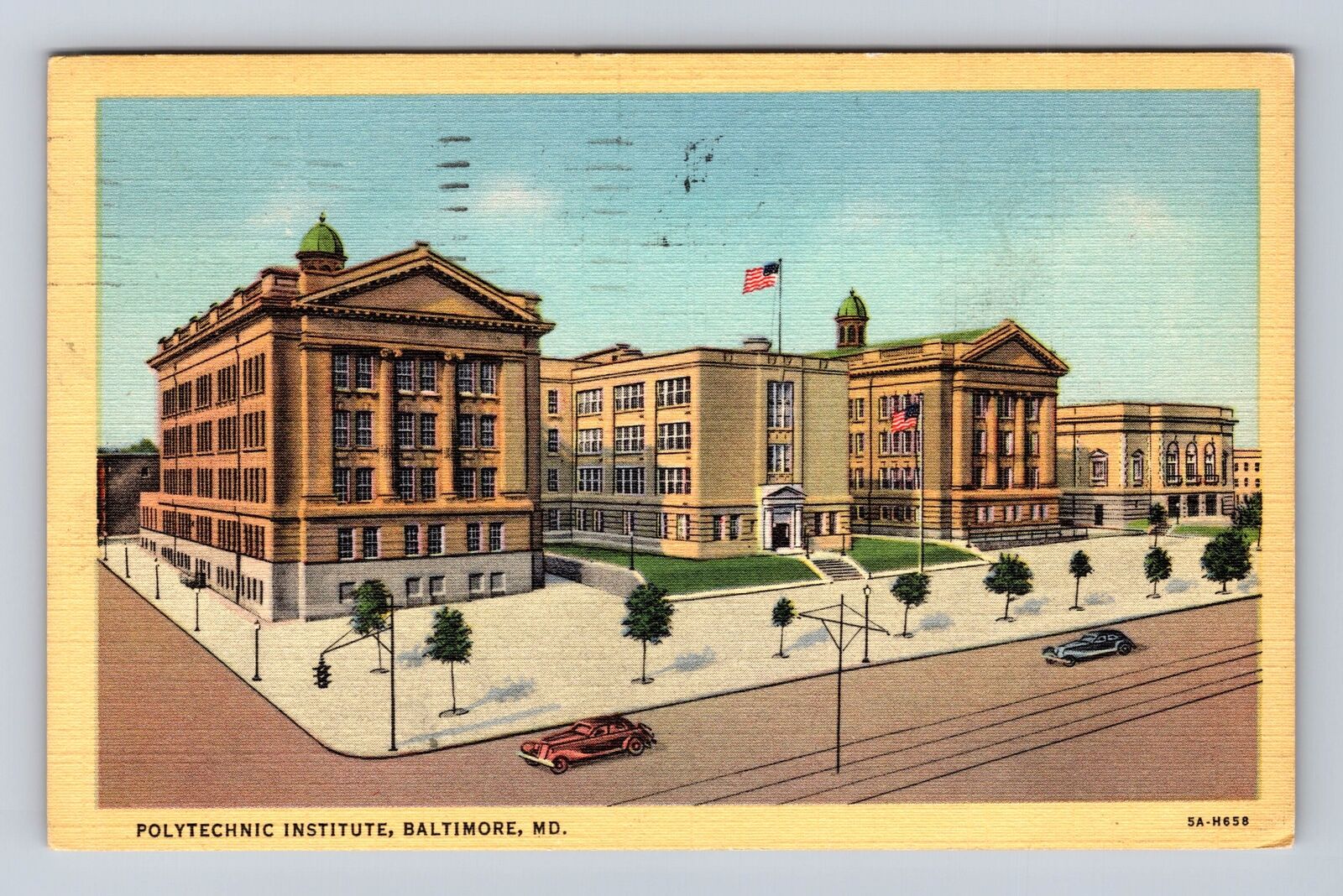 Baltimore MD-Maryland, Polytechnic Institute, Antique Vintage c1947 Postcard