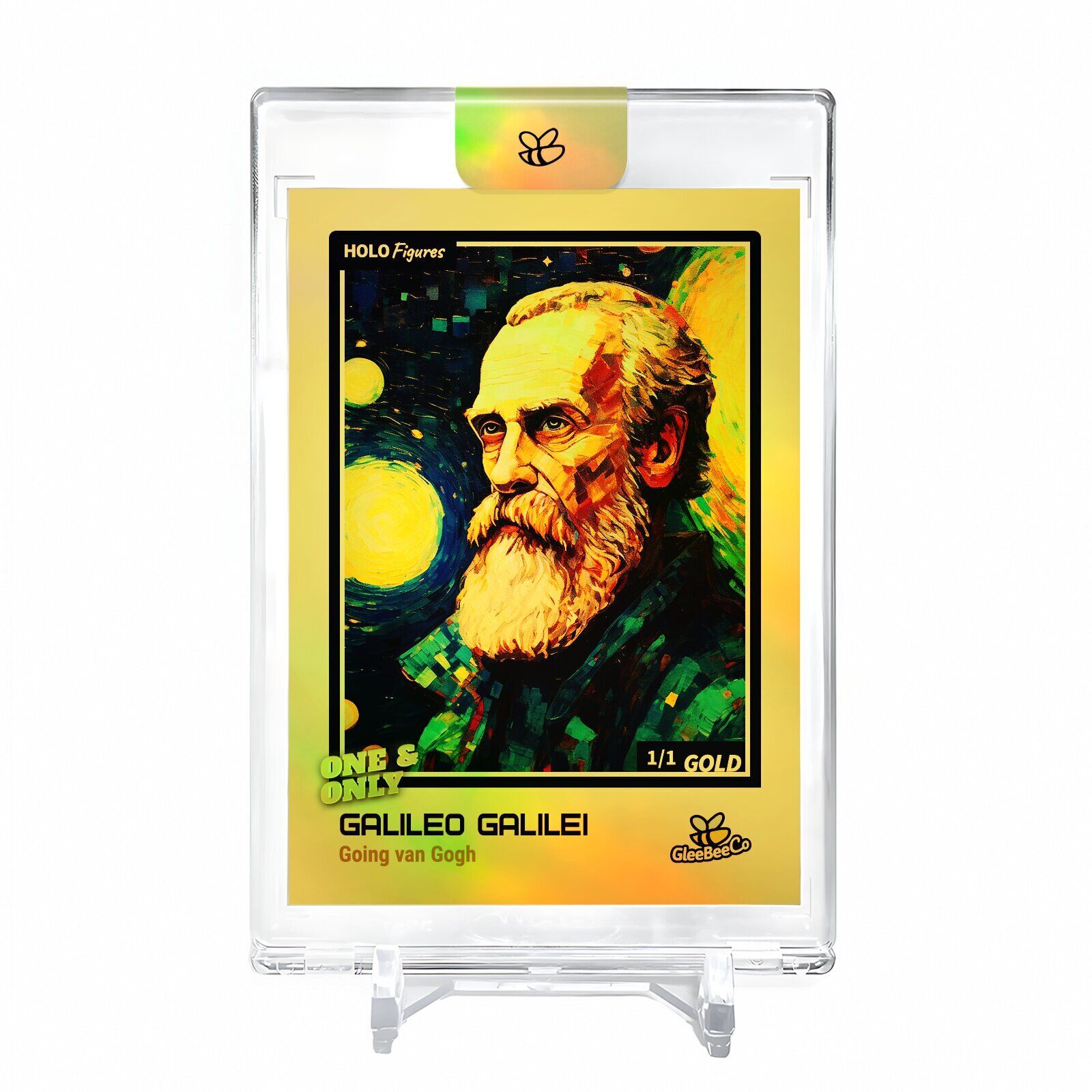GALILEO GALILEI Going van Gogh Card 2023 GleeBeeCo #GLGN-G Encased Holo GOLD 1/1