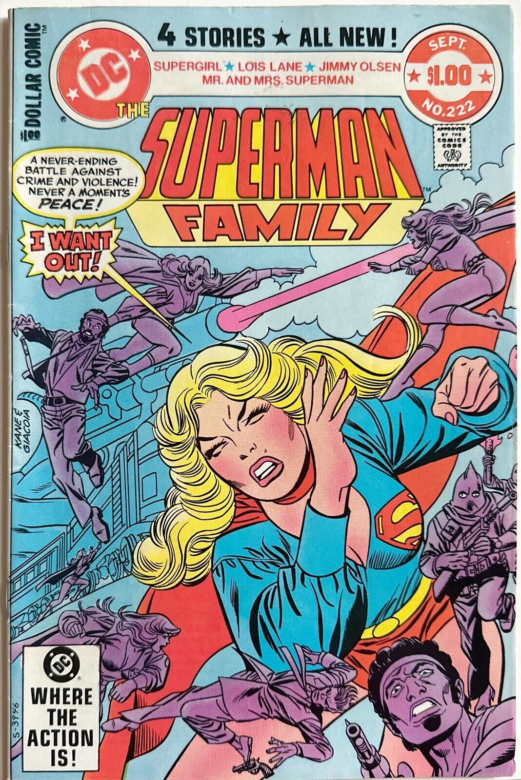 Superman Family # 222 (1982) Supergirl Cover Last Issue - VF + GIL KANE CVR