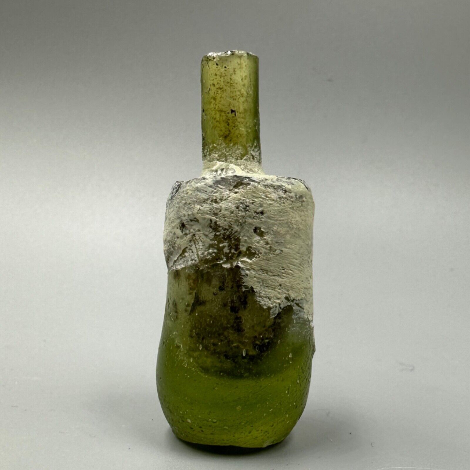Intact Rare Ancient Old Roman Glass Medical Bottle From North Western Afghanista