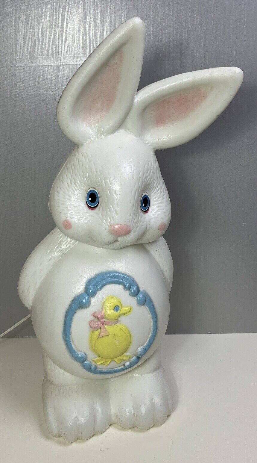 Vintage Easter Blow Mold Bunny Rabbit Chick Duck on Tummy Belly 22\