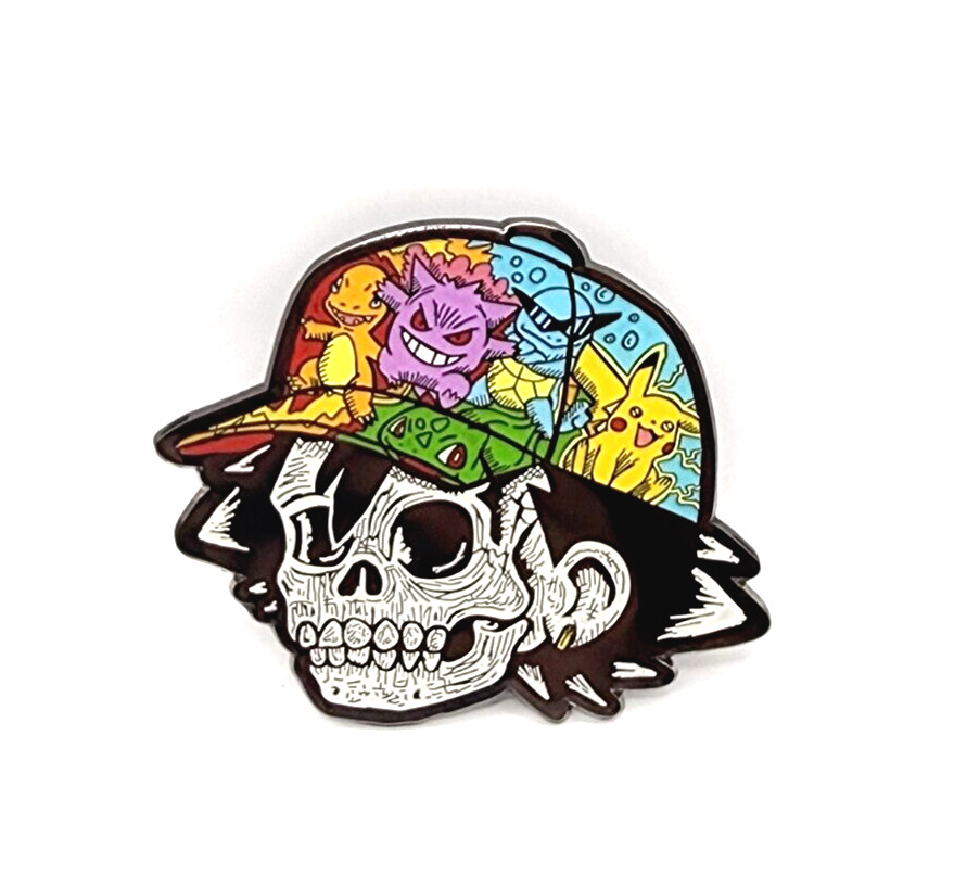 Pokemon: Ash Enamel Pin (Mirror Plated and UV Glow) 4in