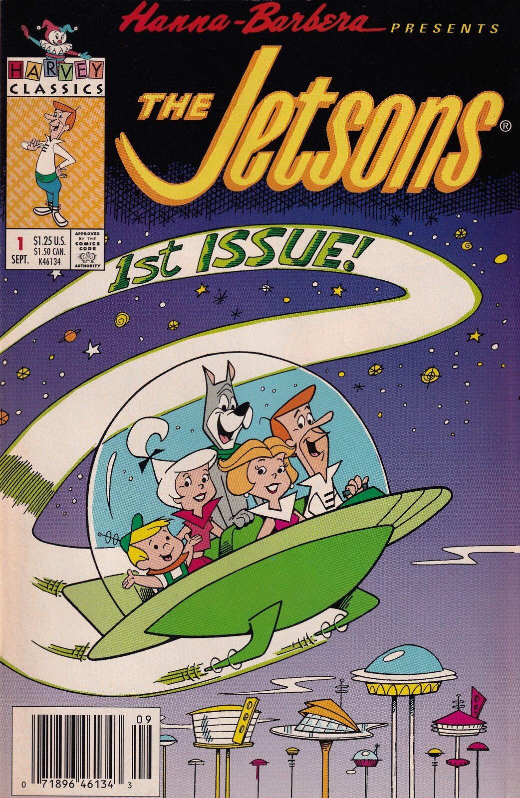 The Jetsons #1 Newsstand Cover (1992-1993) Harvey Comics