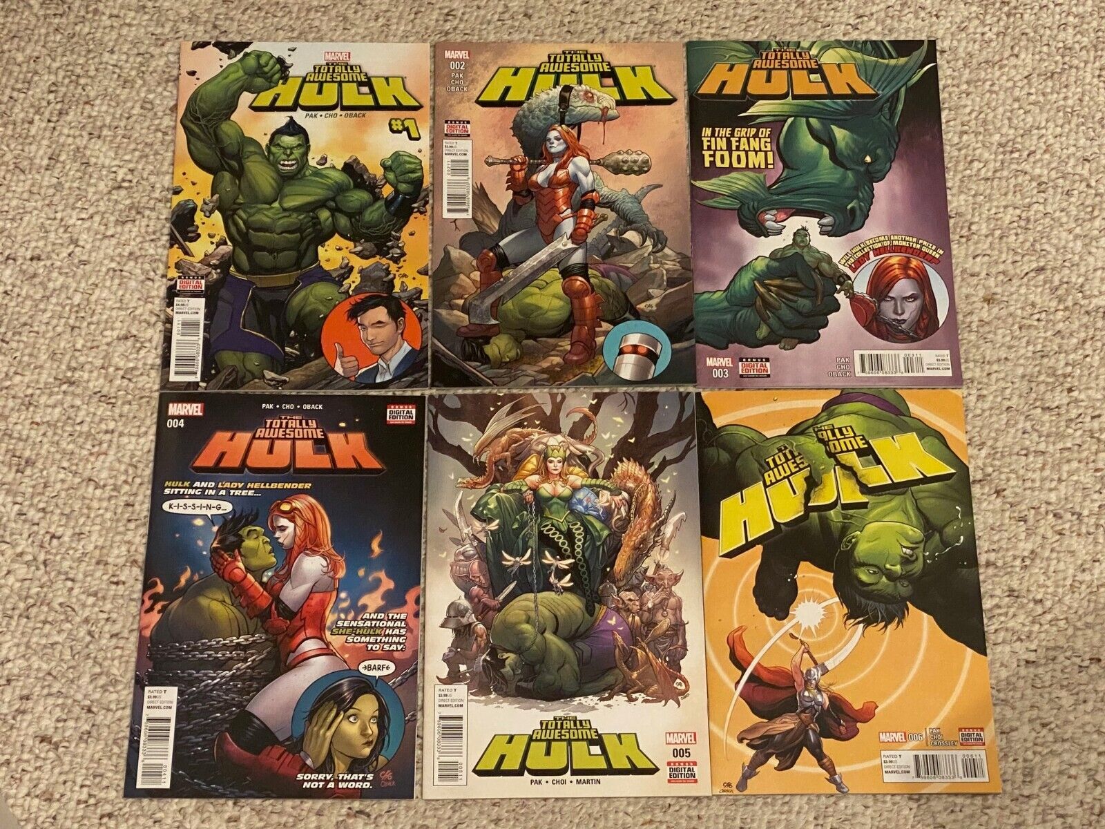 THE TOTALLY AWESOME HULK ISSUES #1-6 BY FRANK CHO