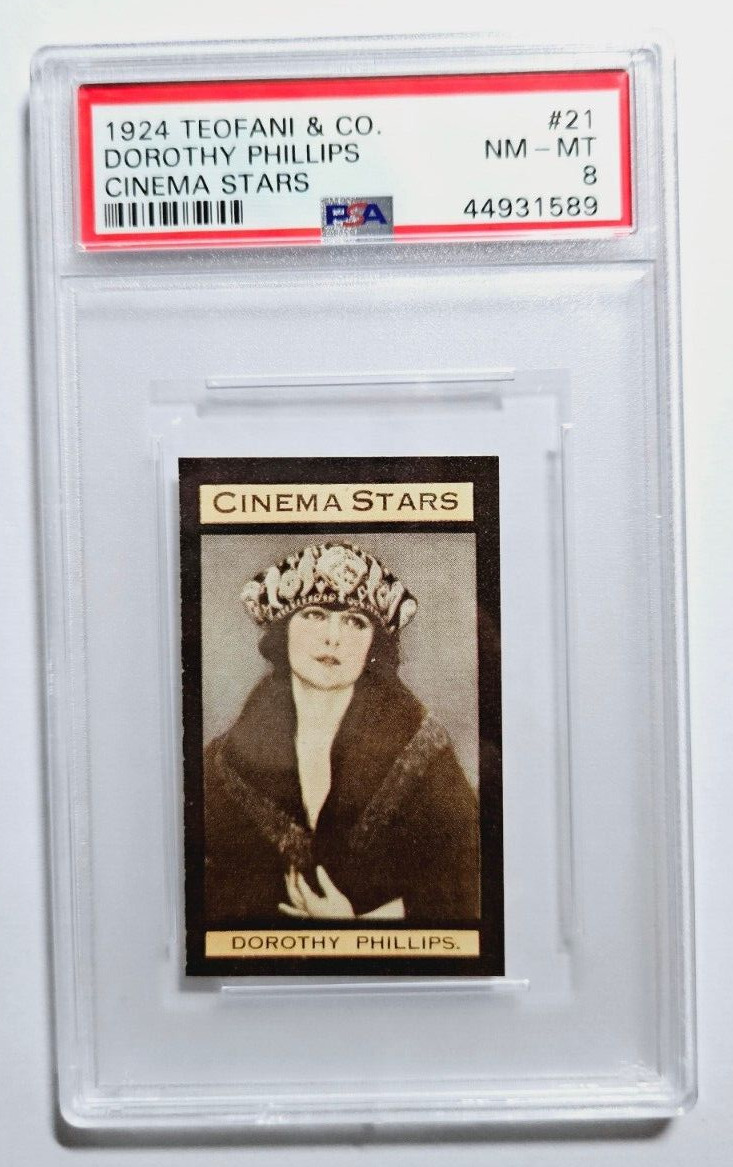 1924 TEOFANI CINEMA STARS #21 DOROTHY PHILLIPS PSA 8  NM-MT HIGHEST GRADED POP 1