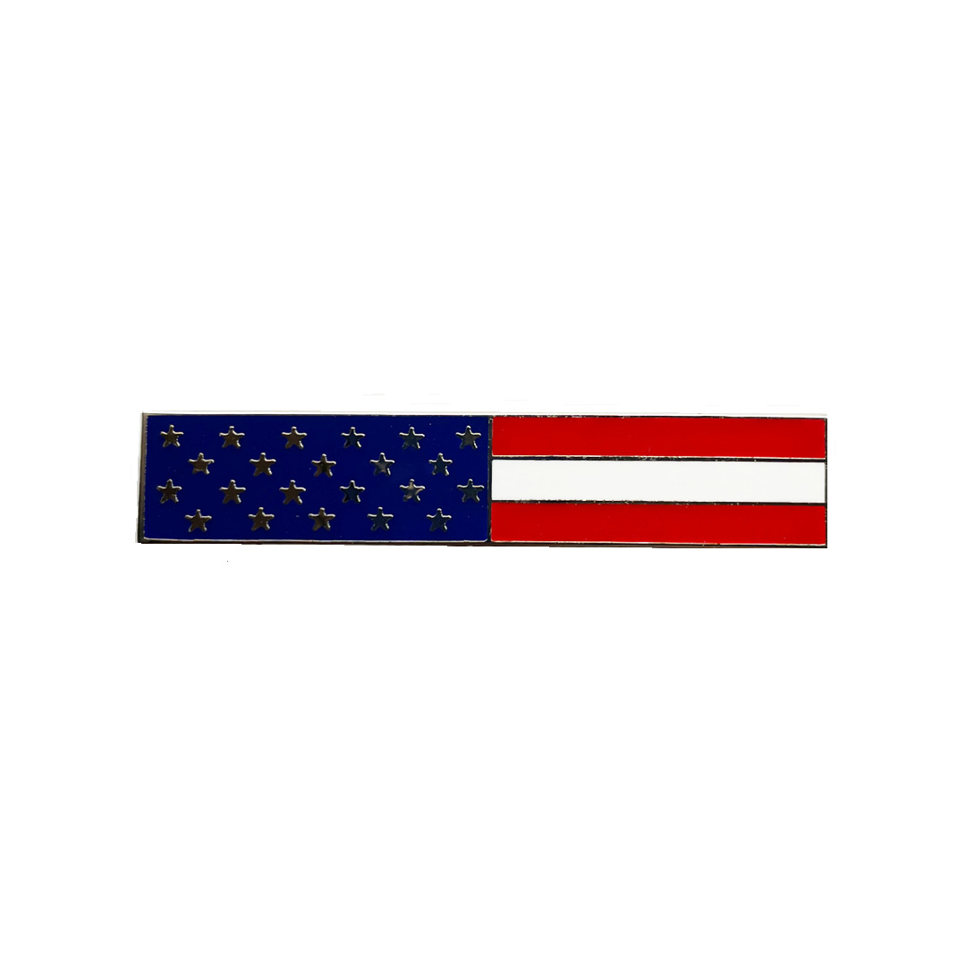 Uniform Insignia American Flag Bar Pin - Silver Backing