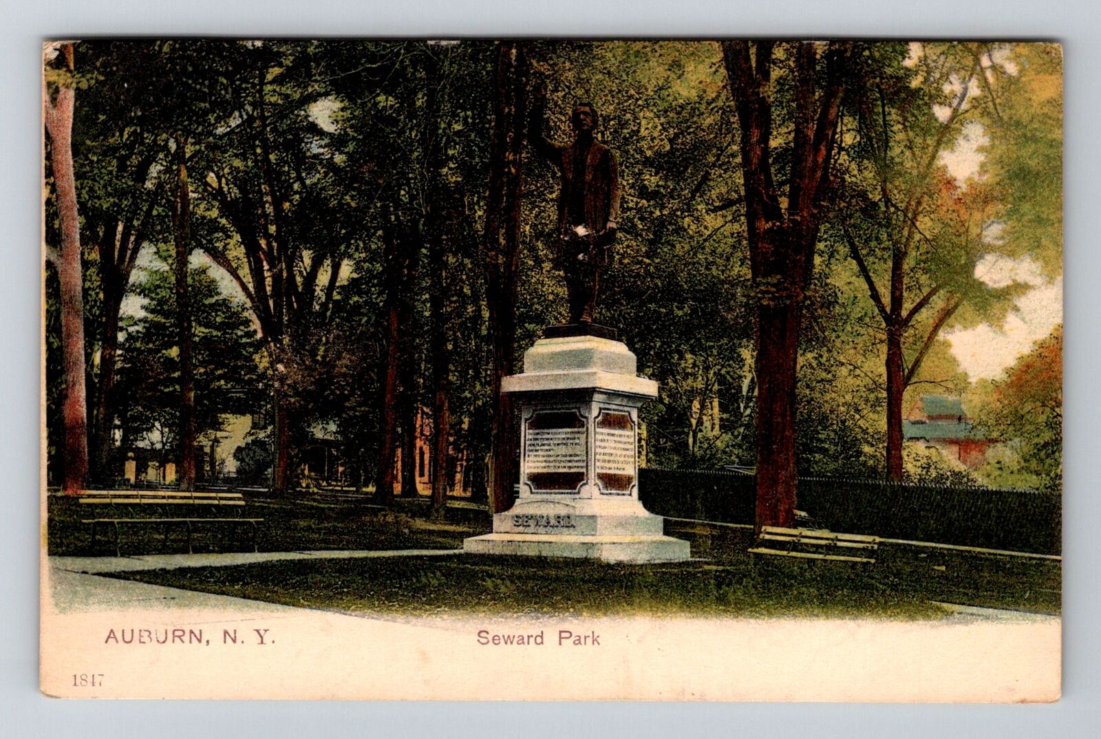 Auburn NY-New York, Seward Park, c1907 Vintage Souvenir Postcard