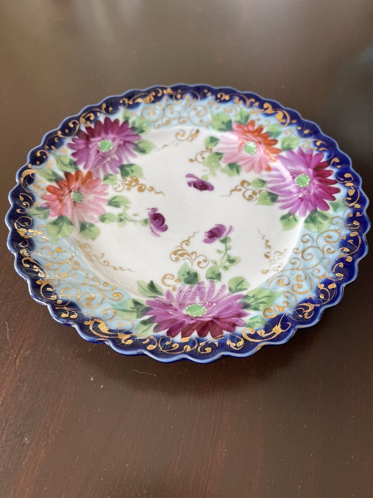 antique plate hand painted