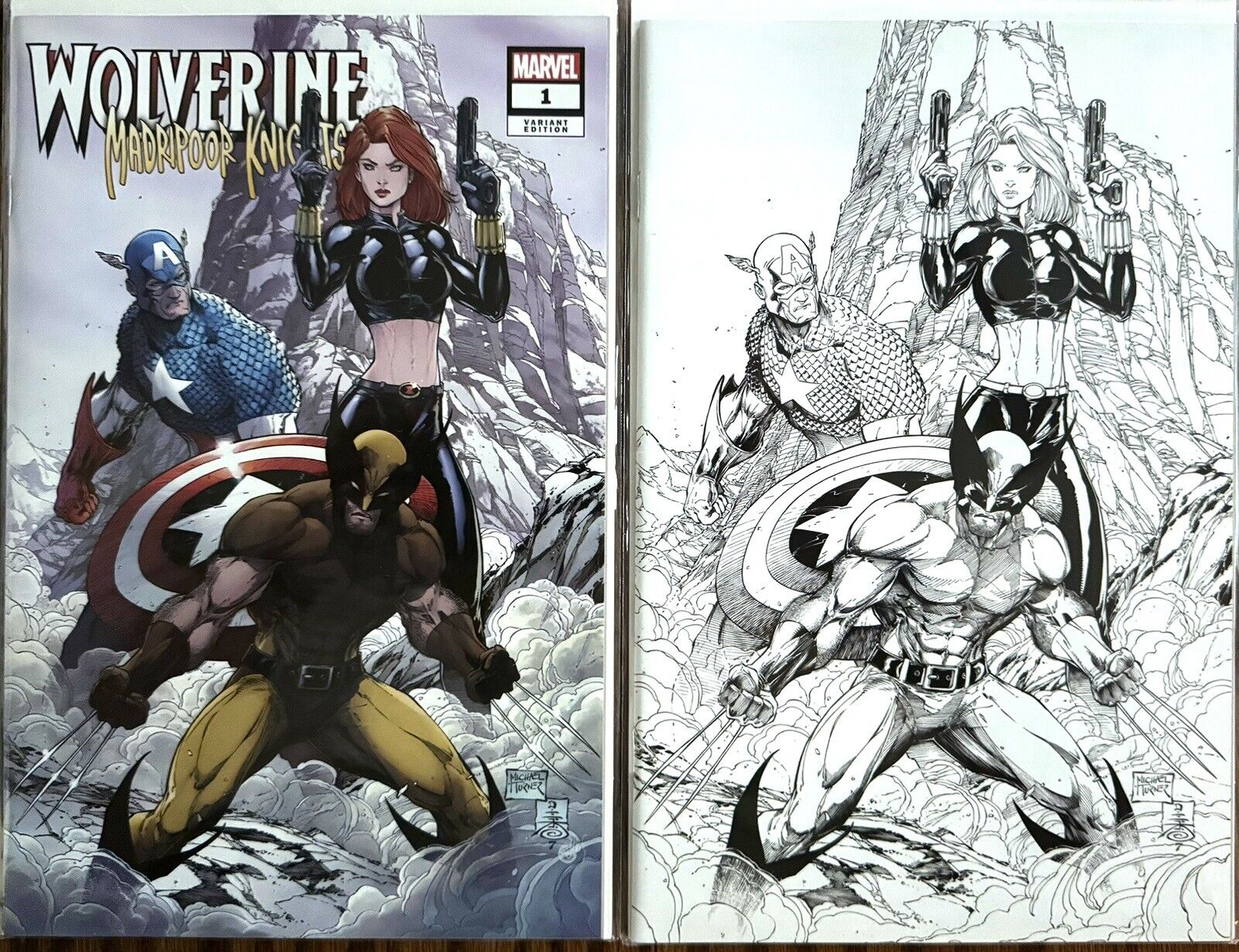 Wolverine: Madripoor Knights #1 Exclusive (LTD 3,000) and B&W (LTD 1,000) Turner