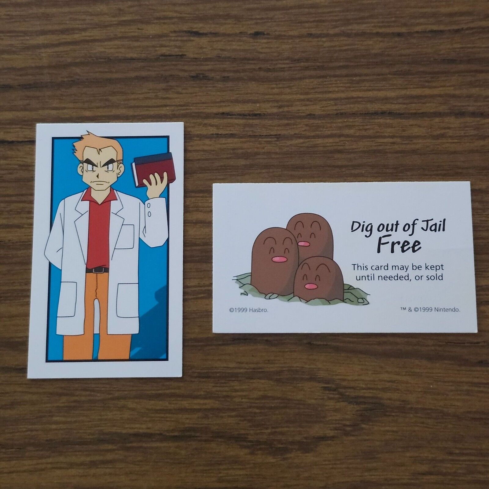 Get Out Of Jail Free Professor Oak Monopoly Pokemon Replacement Card